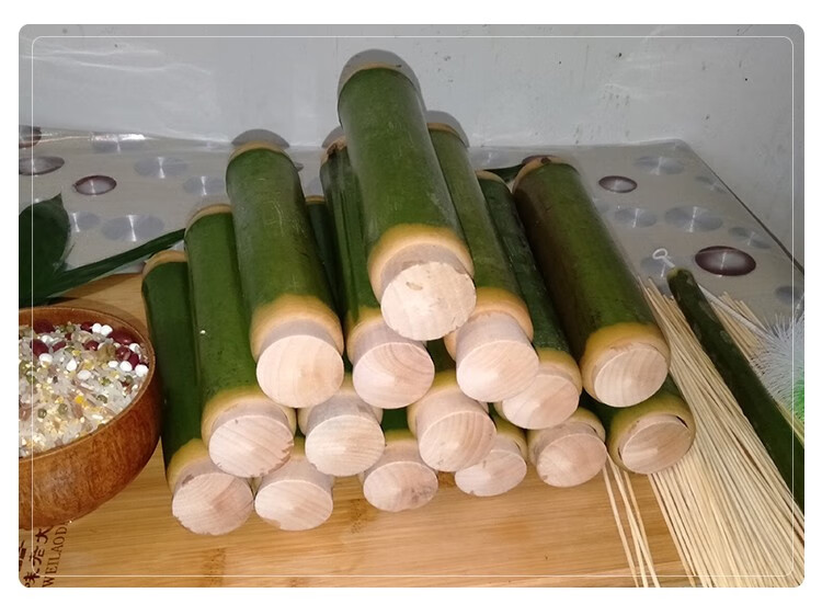 花田趣竹筒粽子活塞摆地摊竹子蒸饭筒顶出来粽子模具家用商用圆形款