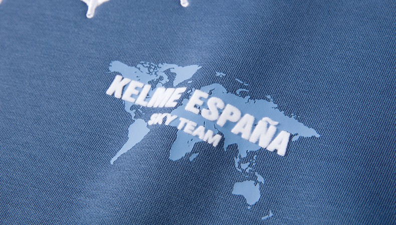 kelme/卡尔美运动休闲卫衣秋冬新款男圆领针织加绒飞机图案套头衫 tt