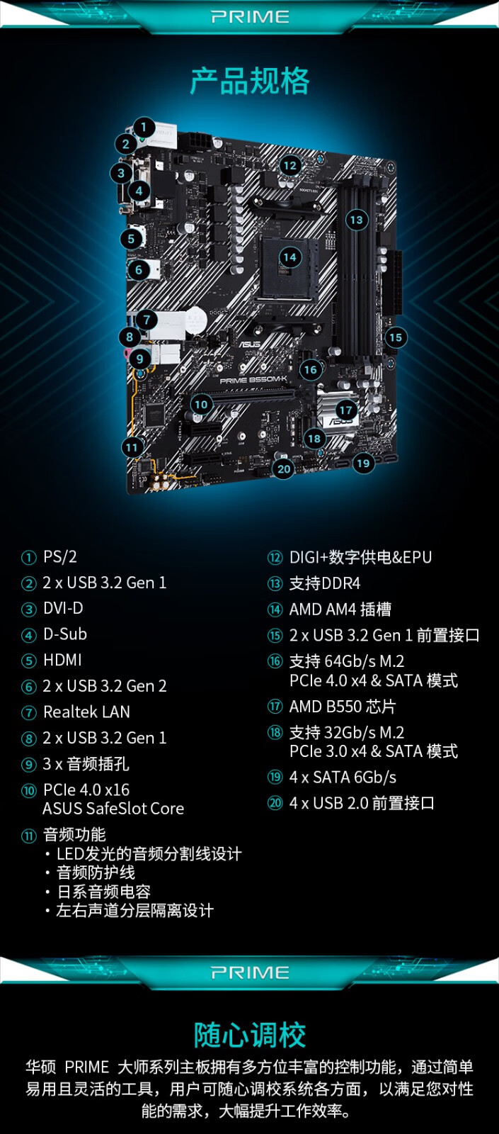 板u套装 华硕 tuf gaming b550m-plus 重炮手 搭amd r9 5950x 盒装cpu
