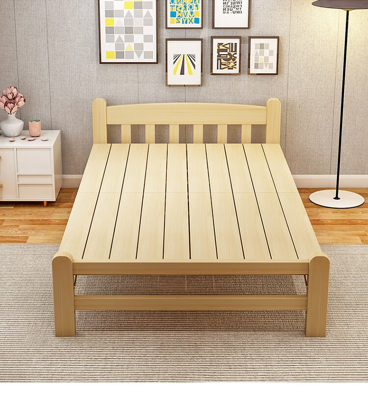 藤印象 实木折叠床单人床简易床经济型出租房实木板床办公室午休床小