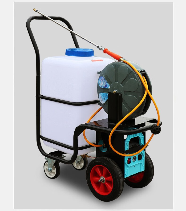 喷雾器四轮充电打药机高压农用园林杀菌消毒机打药车60升双泵手动锂电