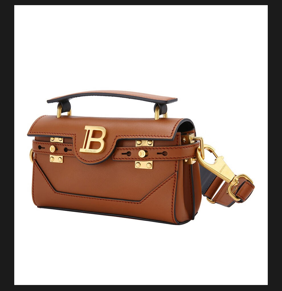 巴尔曼/balmain 女士金属logo手提单肩包斜挎包(做旧金属) un0s525lv