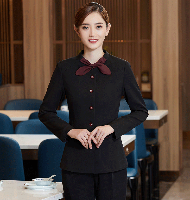 极轩 酒店宾馆前台领班服务员工作服 餐厅吧台收银员服装 前厅男女
