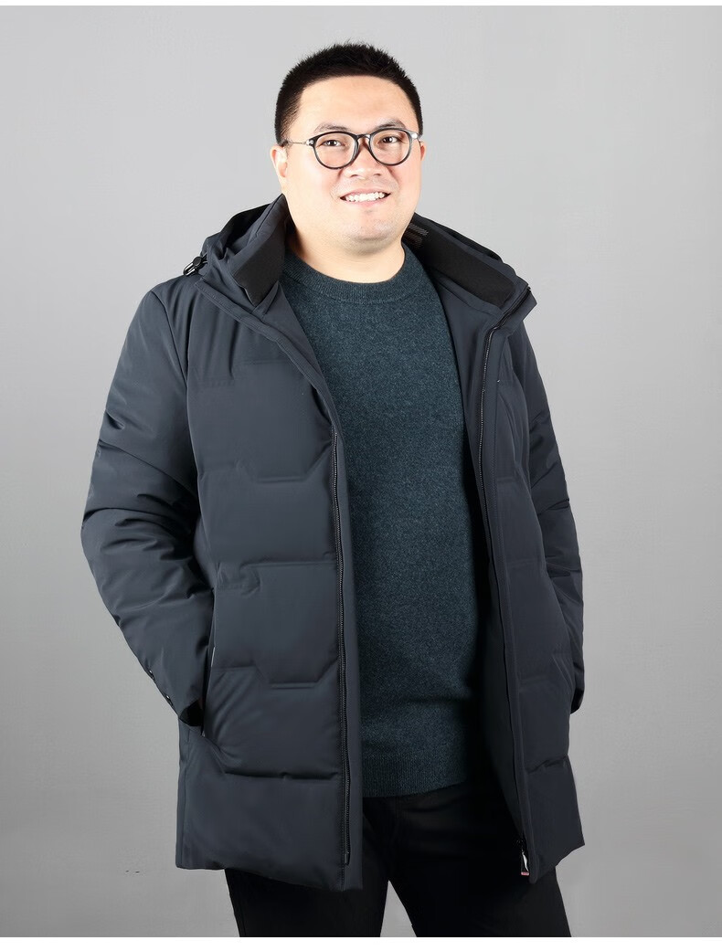 胖大帅2020冬季新款大码羽绒服男加肥加大中长款加厚胖子中年爸爸商务