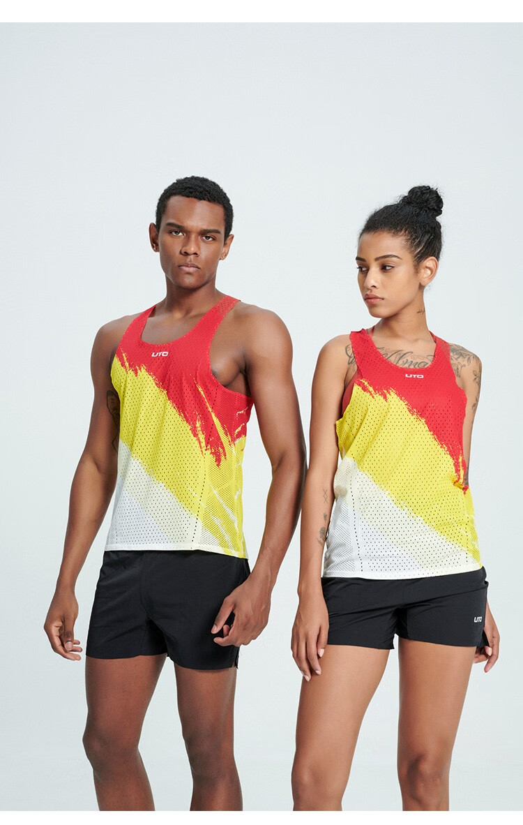 uto悠途马拉松跑步背心运动户外速干透气背心田径竞速排汗无袖t恤衫