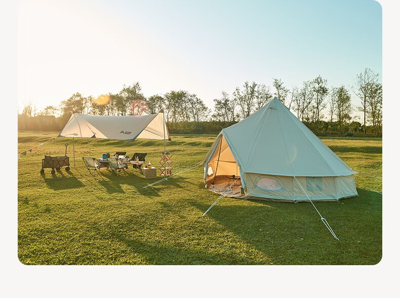 北山狼bisinna48人户外大型天幕帐篷防晒防雨遮阳棚野外沙滩自驾露营