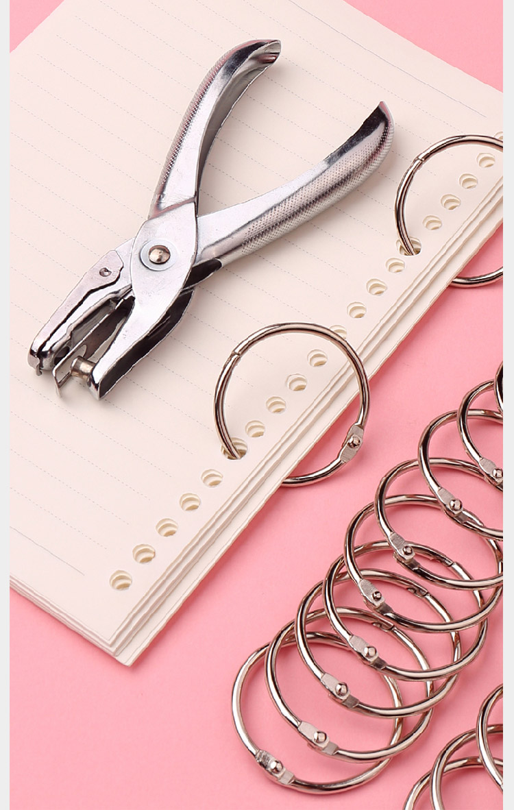 金属书圈 活页环卡片本子打孔环扣圈圆形金属文件多规格扣环圈开口