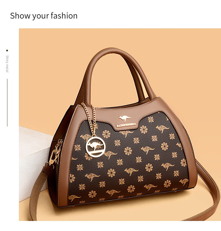 北狐包包2022新款时尚轻奢中年妈妈包女士手提包婆婆大气真皮女包sm