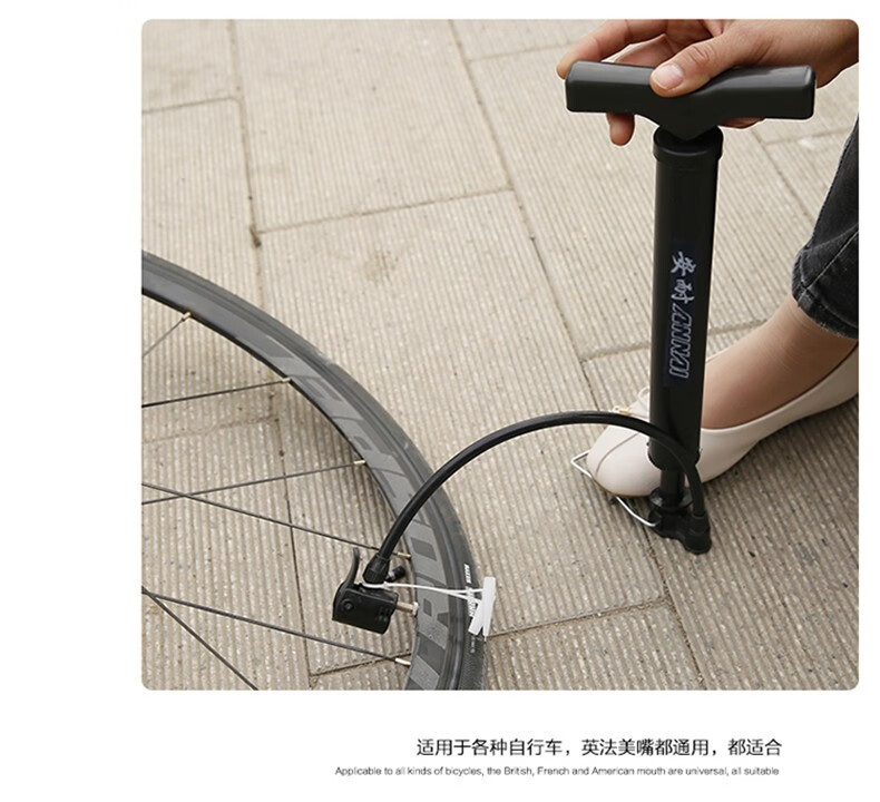 打气筒自行车家用小型高压气筒车电动电瓶车汽车篮球气管子充气筒