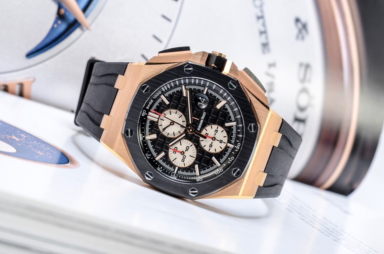 【二手95新】爱彼男表26401ro 皇家橡树离岸型系列手表 玫瑰金44mm