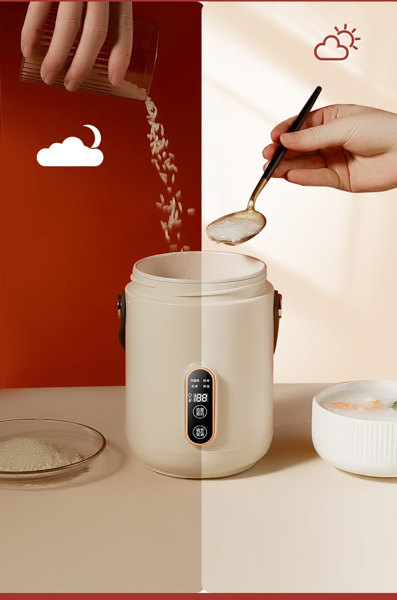wifer电炖锅迷你一体式预约煮粥神器陶瓷油不粘内胆易清洗多功能小型