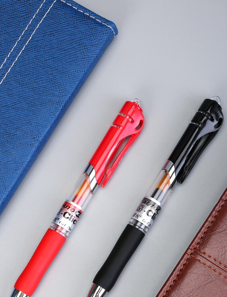 晨光mgk35办公按动中性笔05mm经典按动签字笔k35水笔适配g5笔芯墨兰色