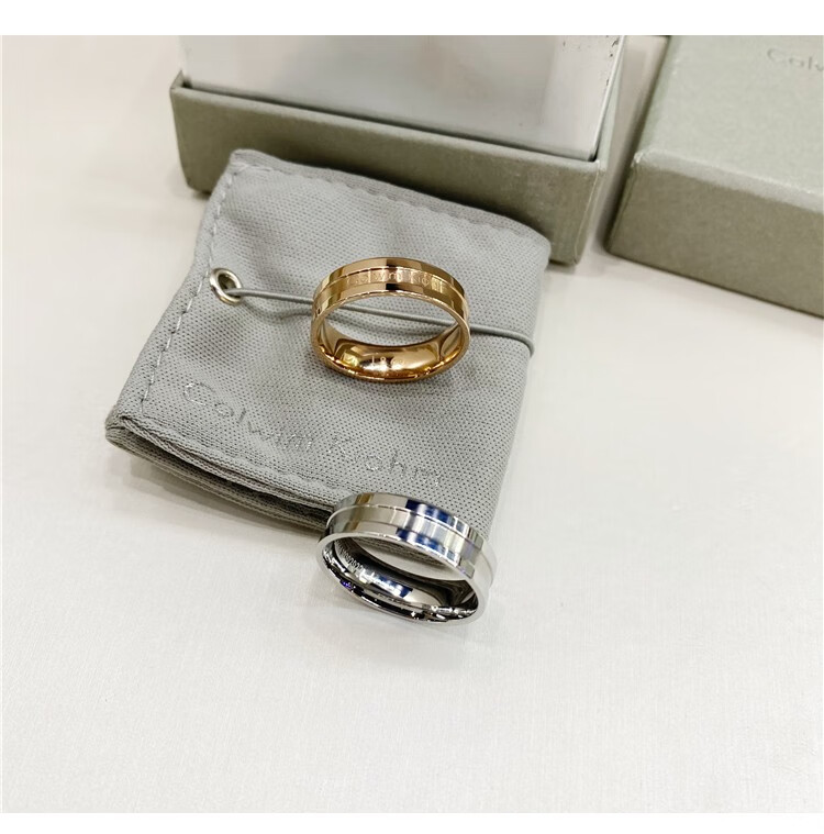 ck旗舰官方店小黑陶瓷戒指情侣对戒时尚饰品男士女士食指一对指环情人