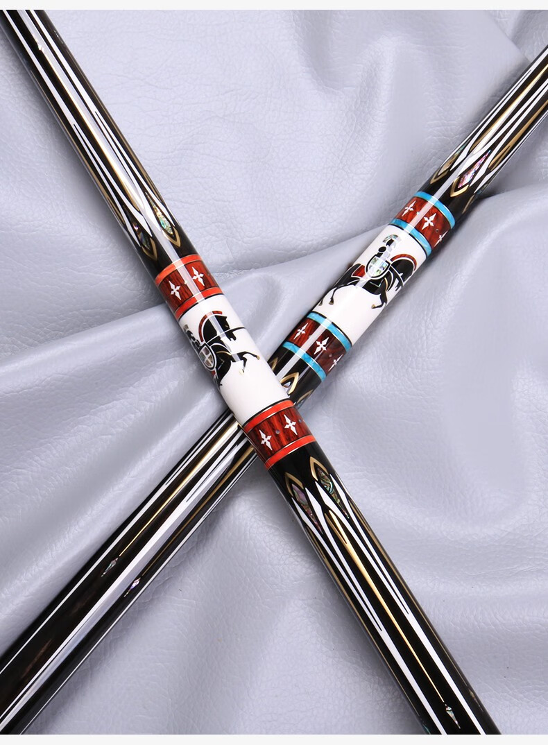 李斯骑士台球杆大头美式杆中式黑八黑8九球杆分体十六彩桌球杆套装