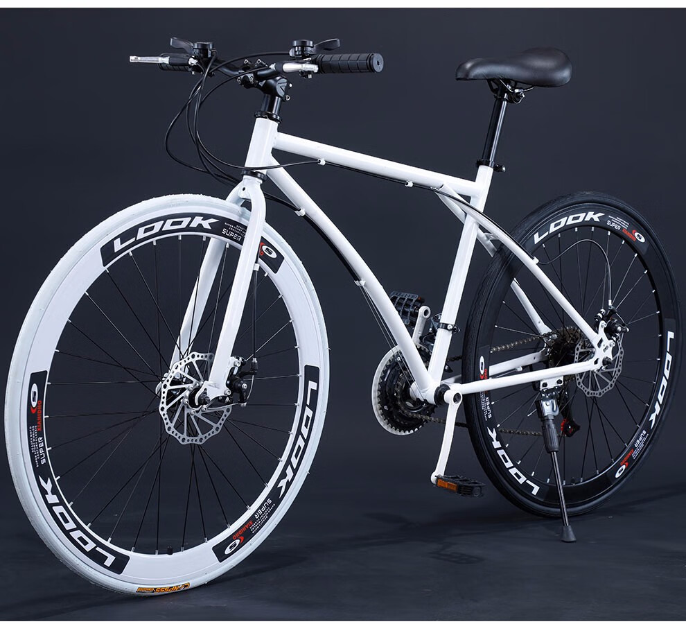 菲斯顿死飞自行车26寸倒刹碟刹变速单速30/60刀圈男女款真空胎公路