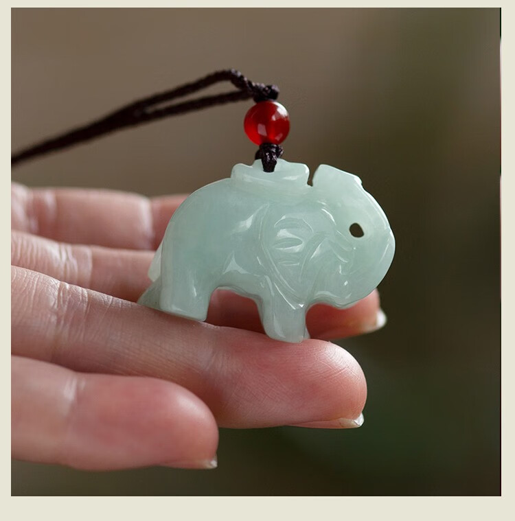 淘玉翡翠玉象吊坠大象万象更新立体玉象挂件玉象项链项坠dbm