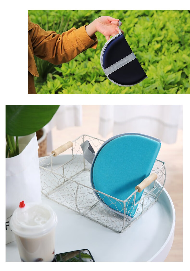 奈野蓝乔便携式可折叠小坐垫户外公交车凉垫防潮垫可洗野外公园草地