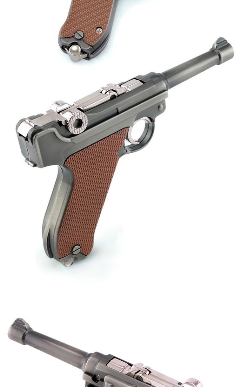 吃鸡装备模型摆件军迷收藏礼品道具 鲁格p08枪色 皮套 合金箱【图片