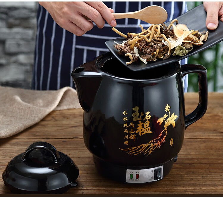 壶电砂锅熬药电药锅中药煲34l熬中医砂锅预售3l兰花图案不锈钢加热体