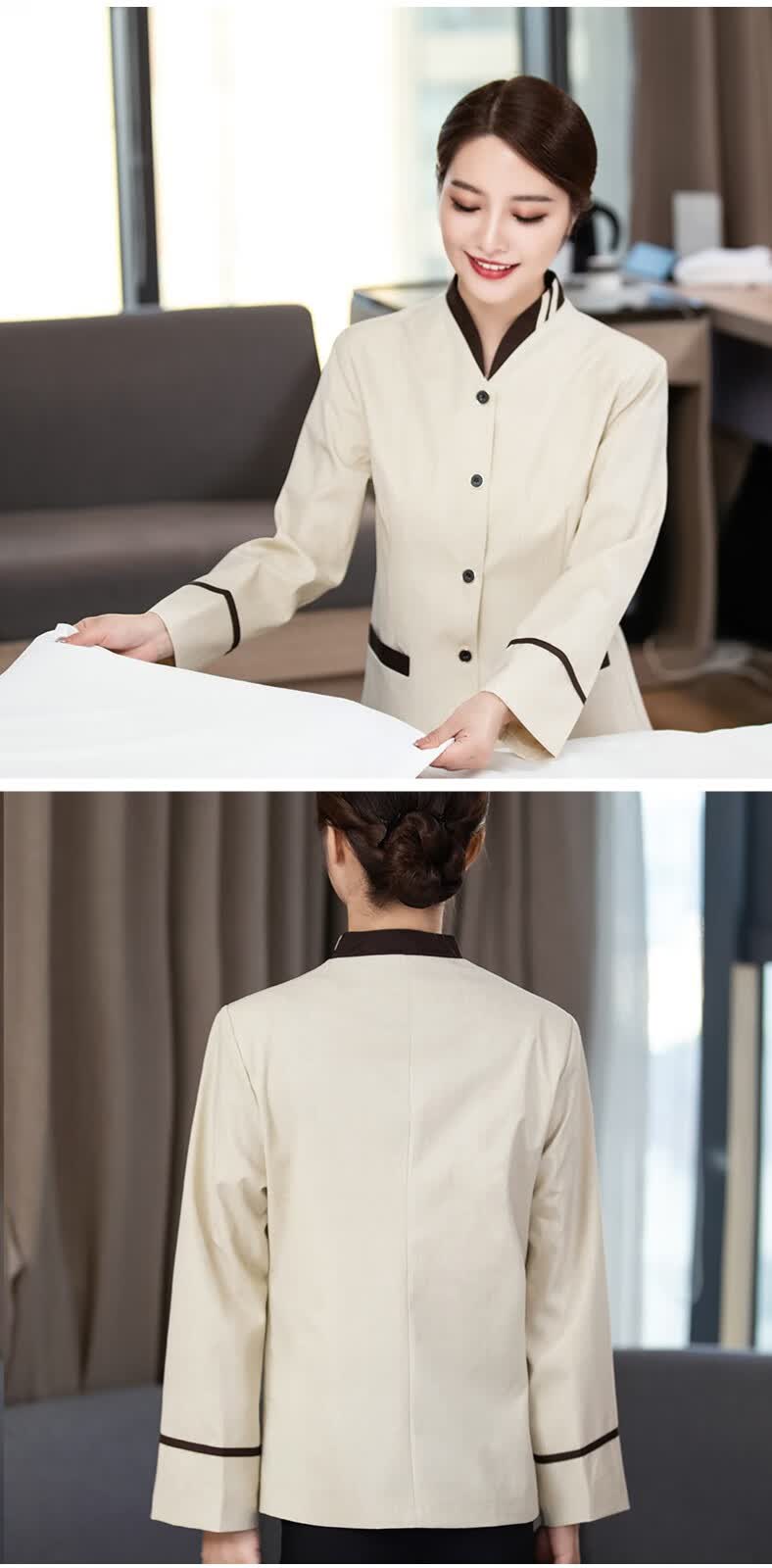 保洁服女长袖家政物业医院清洁工阿姨服装酒店宾馆客房服务员工作服秋
