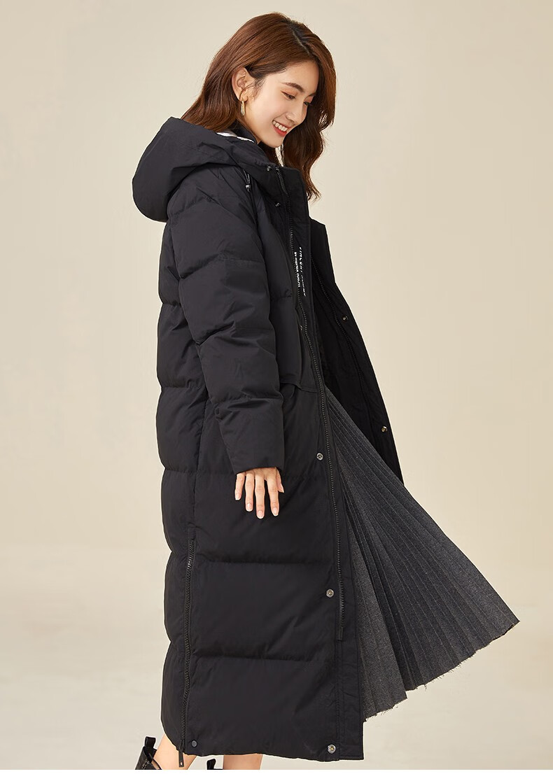 千仞岗羽绒服情侣款中长款2021年冬季新款韩版加厚宽松保暖过膝外套