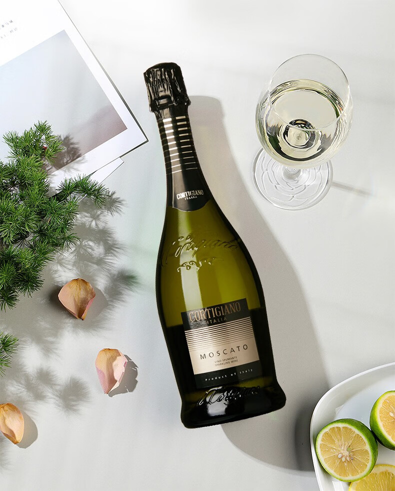 意大利原瓶进口白葡萄酒皮埃蒙特产区莫斯卡托低醇甜白葡萄酒起泡酒