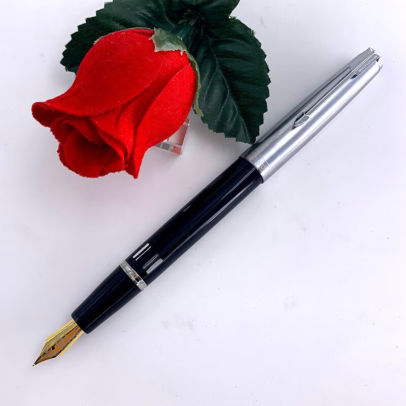 永生601a明尖双珠蓝顶活塞上墨水铱金钢笔 sm05可可色6窗铱金笔 活塞