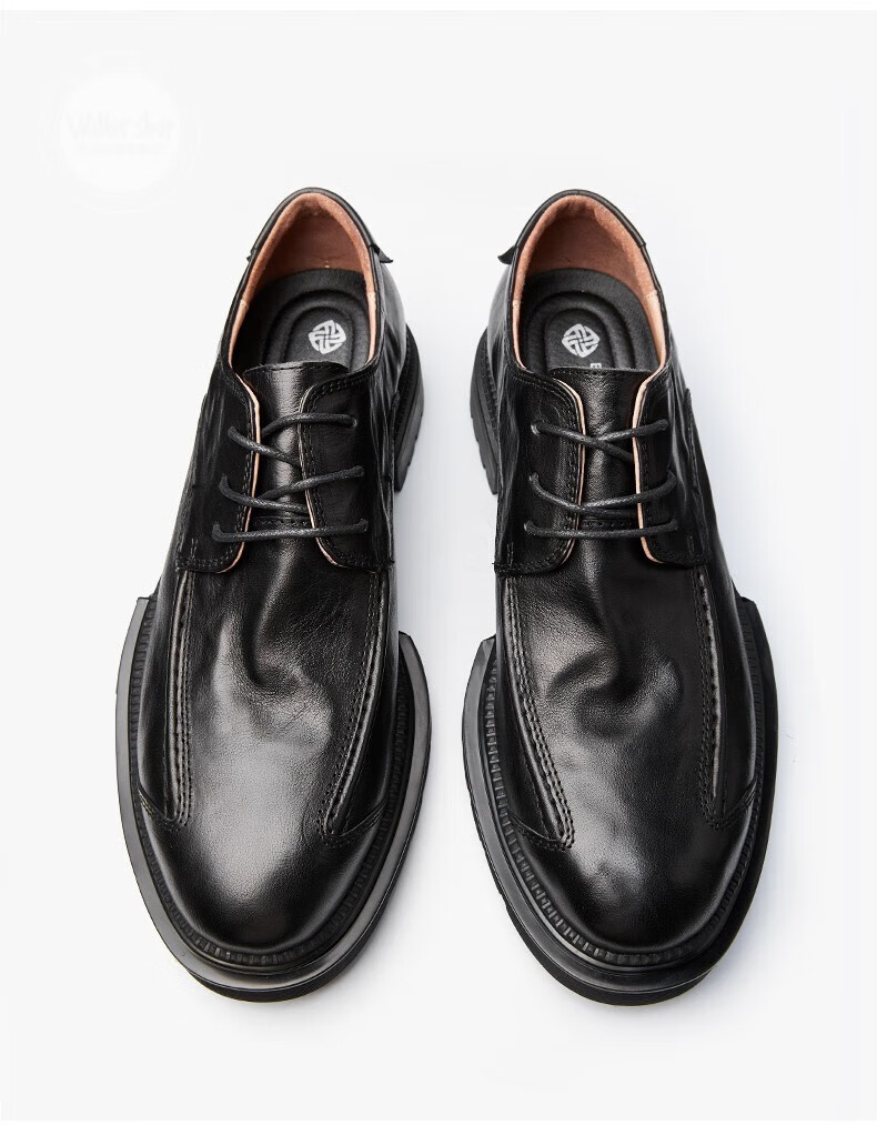 奥卡索(walker shop)正装鞋男2022新款【头层手抓纹牛皮】商务休闲鞋