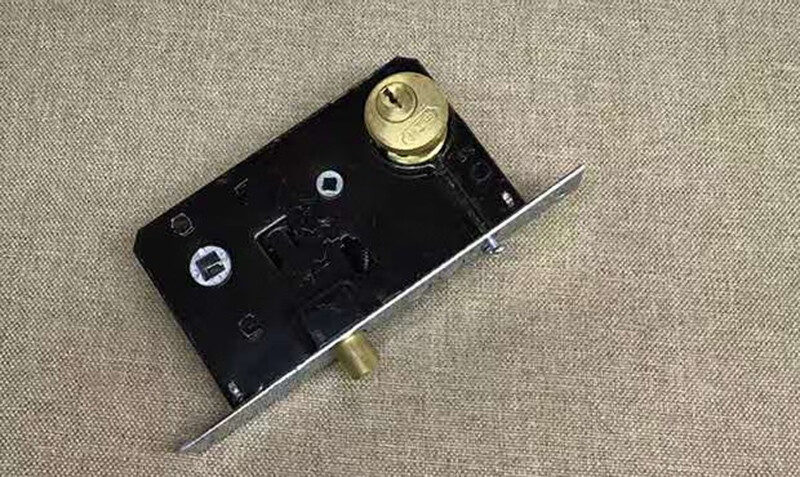 老式铁门锁丰收申翔插芯门锁整套老式防盗门锁申士牌9472a2铁门锁全铜