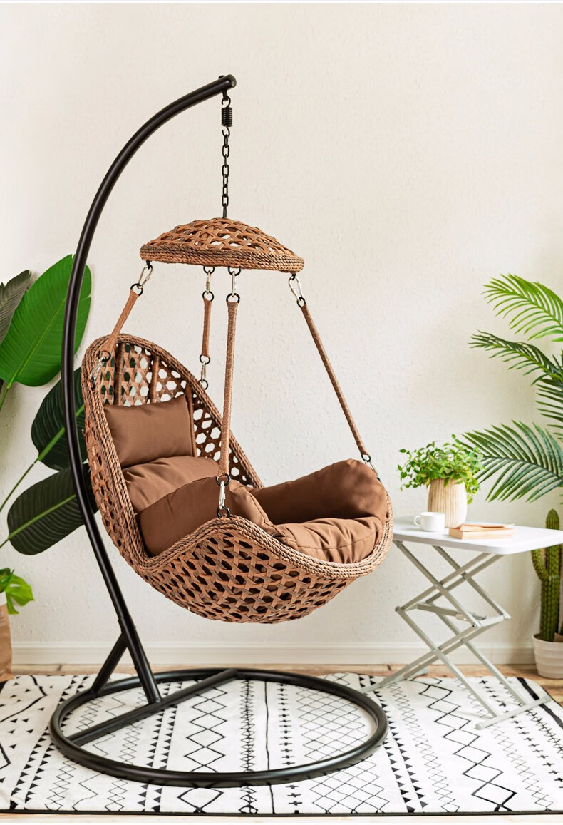 purpleleaf吊椅吊篮藤椅阳台吊兰摇椅秋千室内摇椅单人藤椅户外庭院