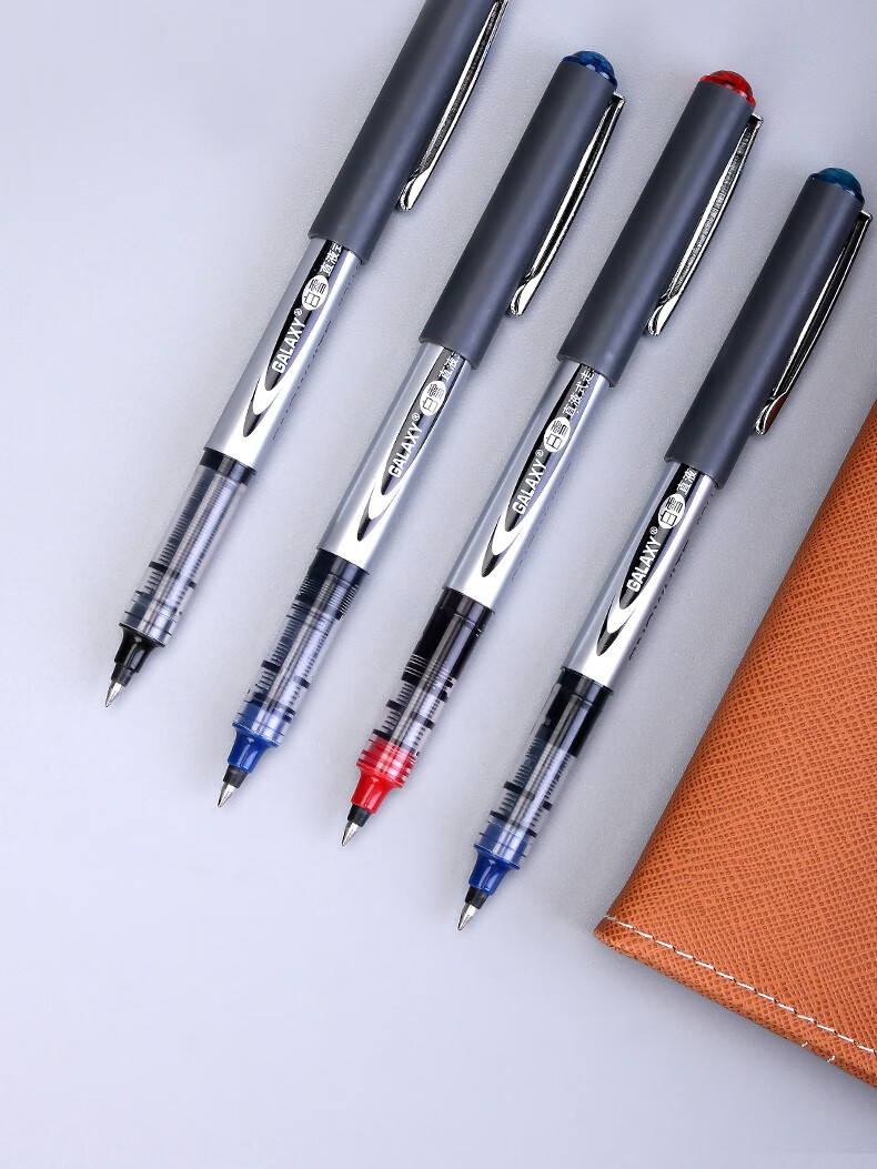 白雪snowhite直液式走珠笔针管型学生黑色中性笔签字笔05mm考试碳素