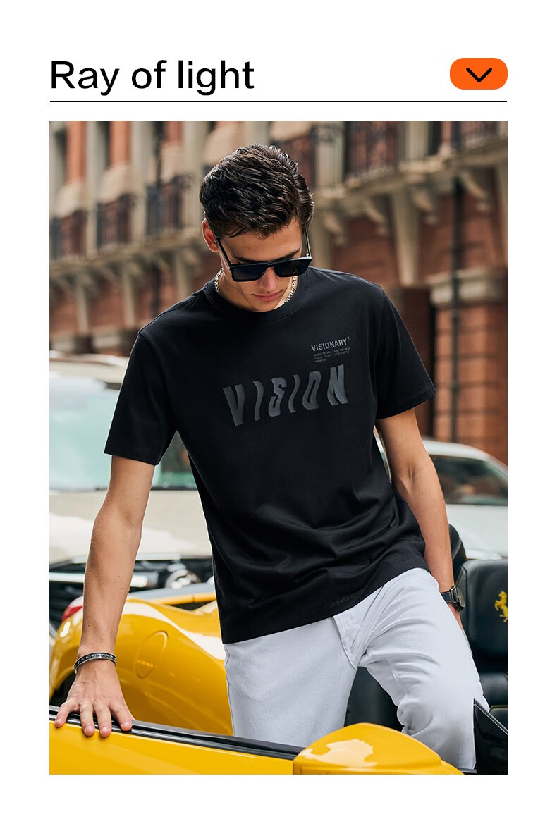 Mr.Bu Cotton 3D Letter Print Short Sleeve T-Shirt for Men, Summer New Style Comfortable Trendy, Graphite Black, L/175 10