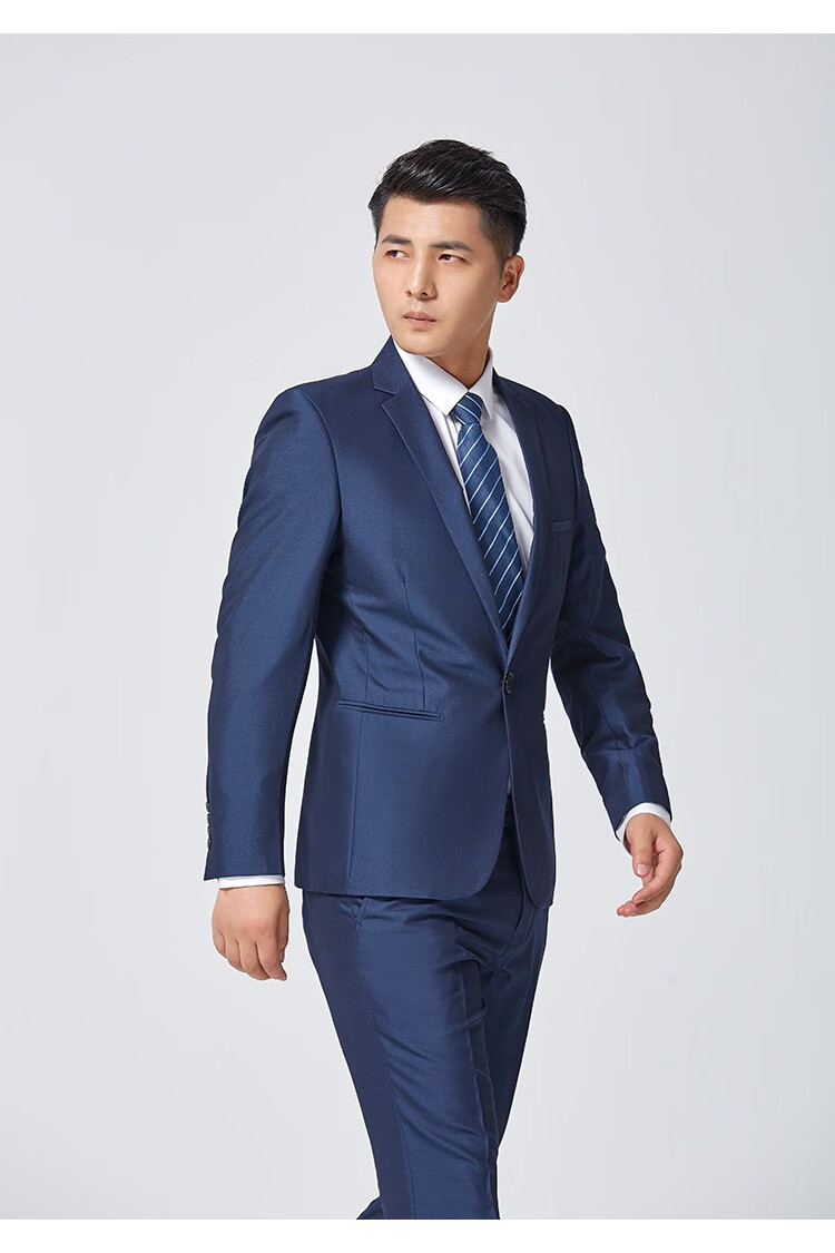 haipaihaoyu西服套装男修身商务正装西装职业装套西新郎伴郎服9990