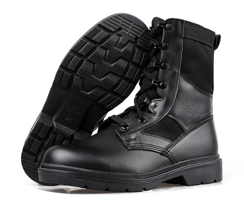 春秋真皮06伞兵靴超轻空降作战靴减震透气飞行训练防滑男靴牛皮伞靴