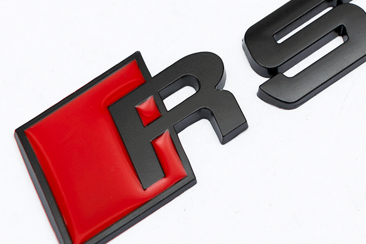 a6la7q5四驱a345678车标rs345678黑标rs7改装奥迪运动尾标rs7哑光黑款