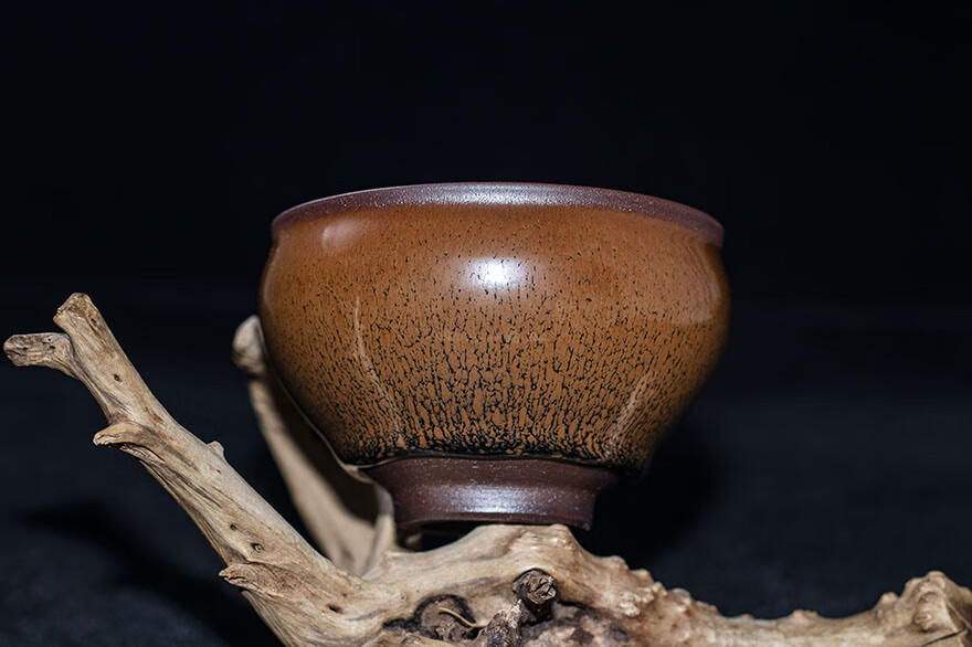 柴烧兔毫盏刘学明建阳建盏茶具非实物拍照口径9b93