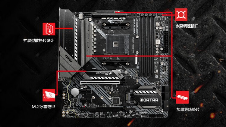 微星msib550mb450mmortarmax迫击炮主板socketam4magb550mbazooka