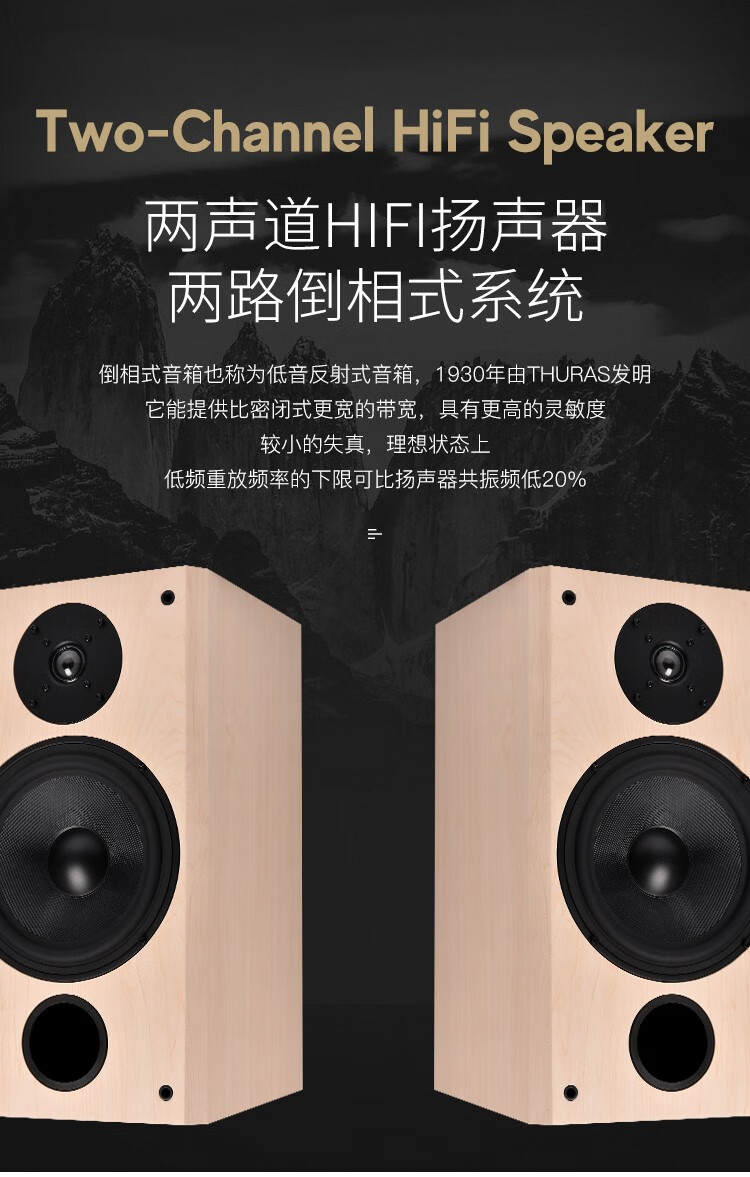 许英谔音响8英寸hifi高保真专业两分频发烧级20声道立体声家用客厅