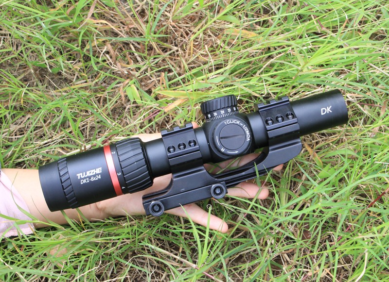正飞立信系列突击者速瞄dk1-6x24瞄准镜 拉伸锁定调节突击者 薄壁广角