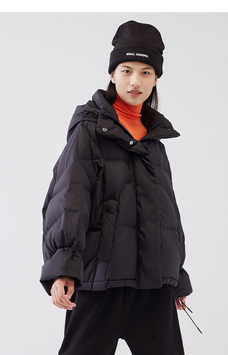 艾莱依商场同款2020秋冬新款时尚短款羽绒服女加厚外套6020404067 新