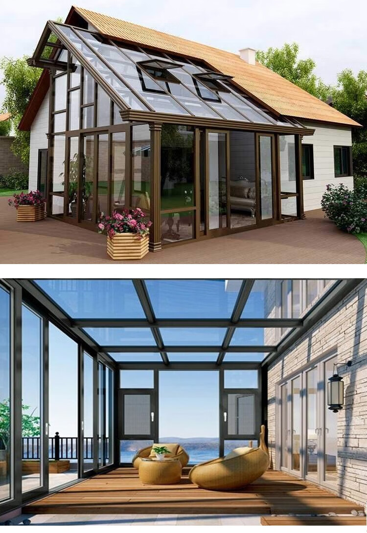 上海casalux钢结构别墅阳光房弧形密封阳台隔音隔热玻璃房定制pvb夹胶