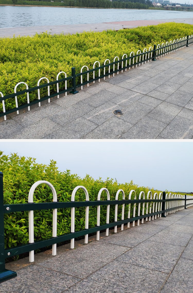 厚创草坪护栏栅栏围栏绿化隔离栏铁艺围栏庭院栏杆艳绿色一米价格40