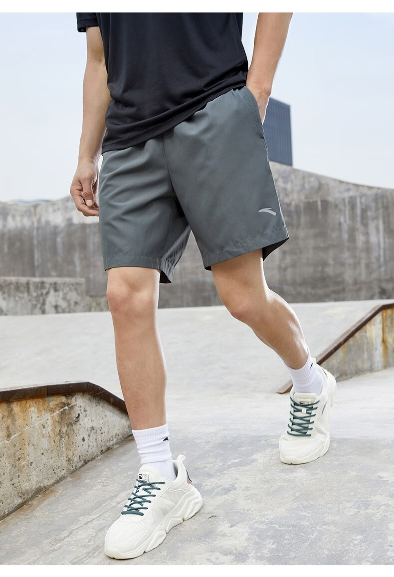 安踏短裤男夏季新款冰丝透气五分裤健身训练裤跑步运动裤官方旗舰火