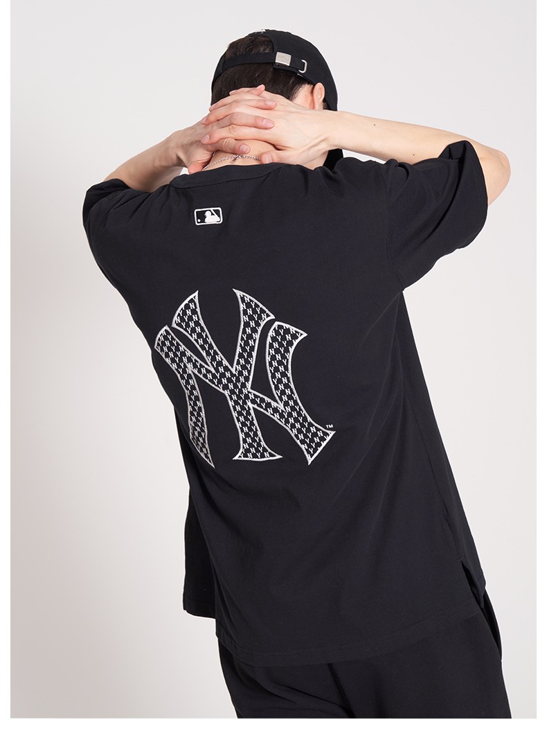 mlb男女情侣t恤大logo印花圆领短袖运动休闲2022春夏新款洛杉矶道奇队