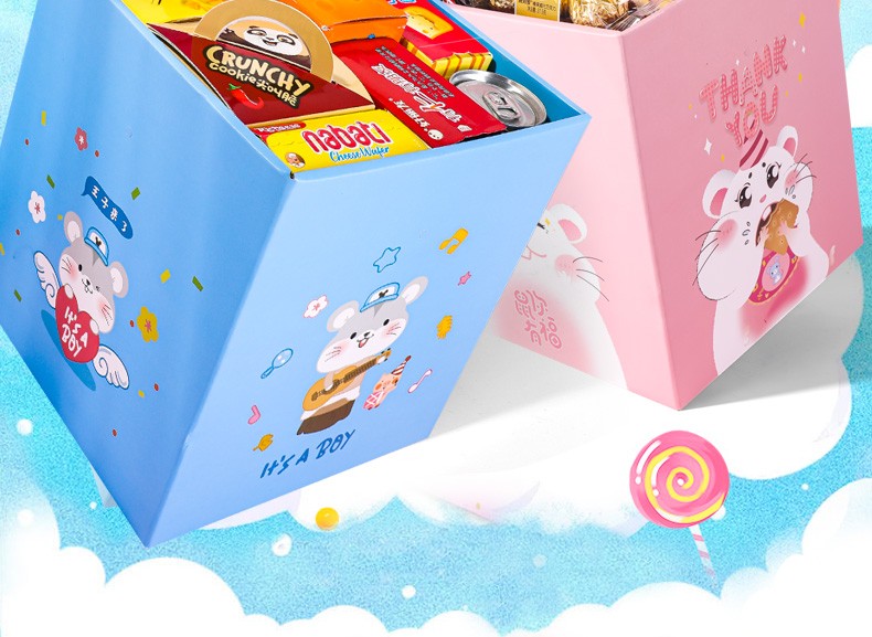 喜友记喜饼诞生礼喜蛋男女宝宝满月酒回礼喜糖礼盒周岁生日百日宴伴手