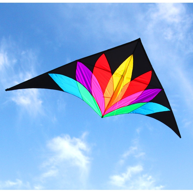 潍坊百特风筝精品七色花风筝成人微风易飞大型长尾七彩飘逸好飞28米