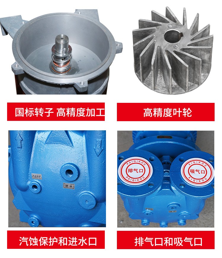 2bv水环式真空泵工业用水循环真空泵不锈钢叶轮5110513111kw水环真空