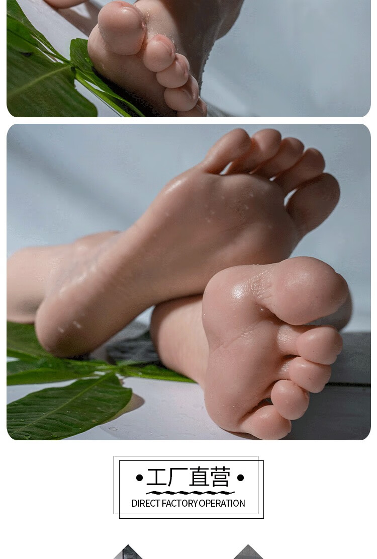 脚模恋女人足仿真静脉足模品鉴版铂金硅胶久爱模特假脚拍摄道具3910码