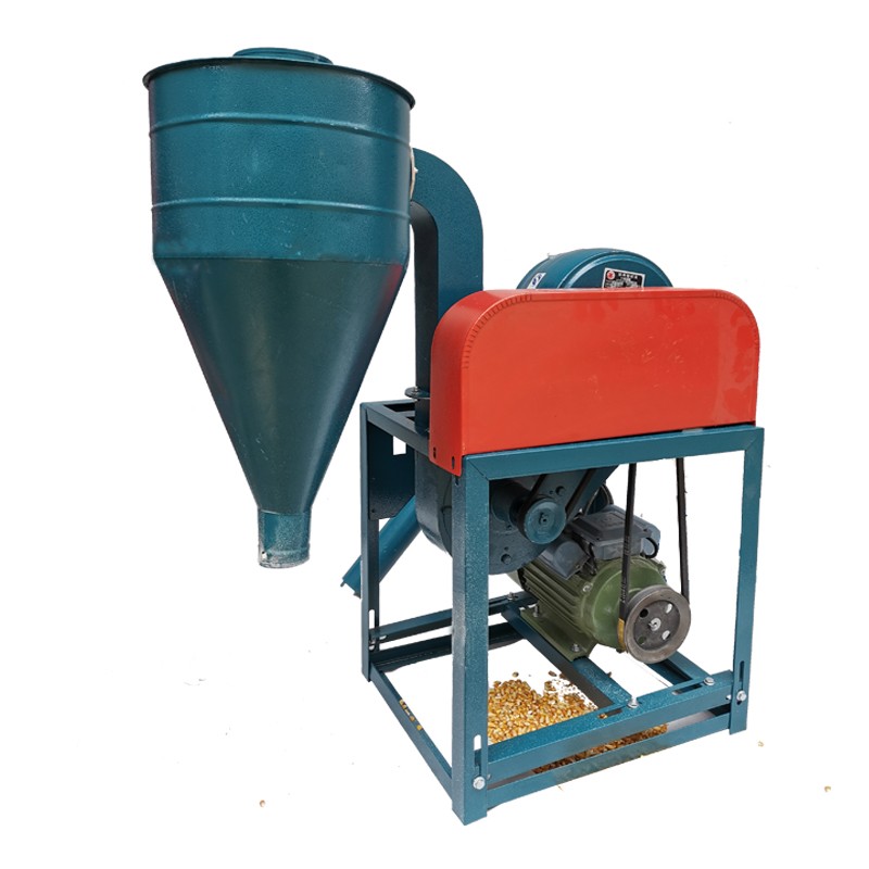 自吸式玉米粉碎机齿爪磨粉机自吸粉碎机两相电220v无尘饲料打料机