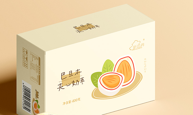 新边界奶枣零食巴旦木薛夹心奶芙网红奶酪枣小炒货杏